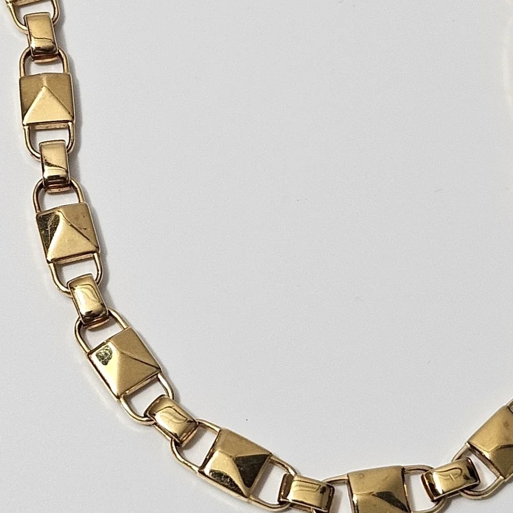 Michael Kors Sterling Silver Necklace Mercer Link Gold Plated 925 15
